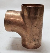 Mueller DWV Tee: Wrot Copper 2 in x 2 in x 2 in Copper Tube Size Tee