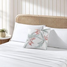 Tommy Bahama Throw, Faux Linen Accent Pillow Zipper Closure Tropical 20" x 20"