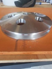 Polished Aluminum GM Single Groove Power Steering Pump Pulley KeyWay 350 454 SBC