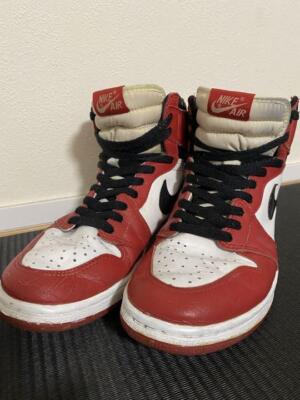 Nike Air Jordan 1 Chicago White x Red x Black US8 w/Box 1994 Nike Air Jordan 1 Chicago White x Red x Black US8 w/Box 1994