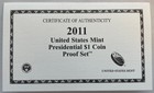 2011 Presidential Dollar 4-coin Proof Set (with Original Box and COA)* — photo 5