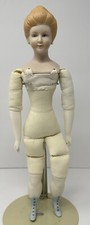 Vintage China Head Doll Cloth Body 15" Tall Signed BSCO 1981