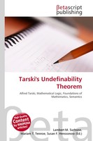 Lambert M. Surhone (U. A.) | Tarski's Undefinability Theorem | Taschenbuch