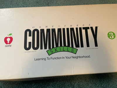 Vtg 1991 Programming Concept Game Three Community Skills Board Game Education