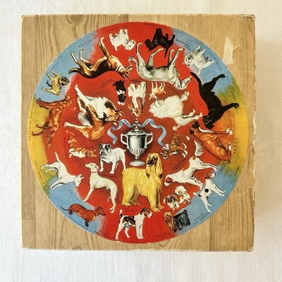 Vtg 1966 Springbok Large Piece Wood Puzzle PRIZE DOGS Shelf Edition Complete
