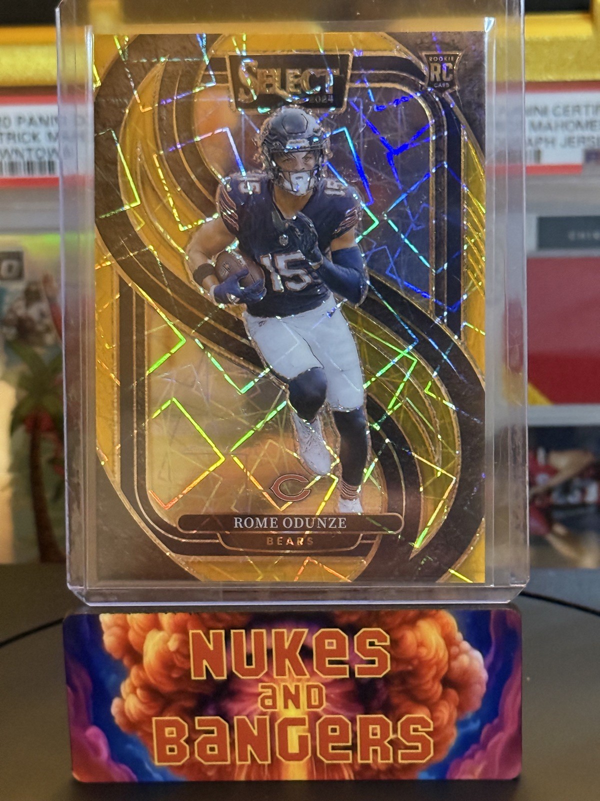 2024 Select Rome Odunze Premier RC Gold Laser Prizm Rookie 6/10 Bears