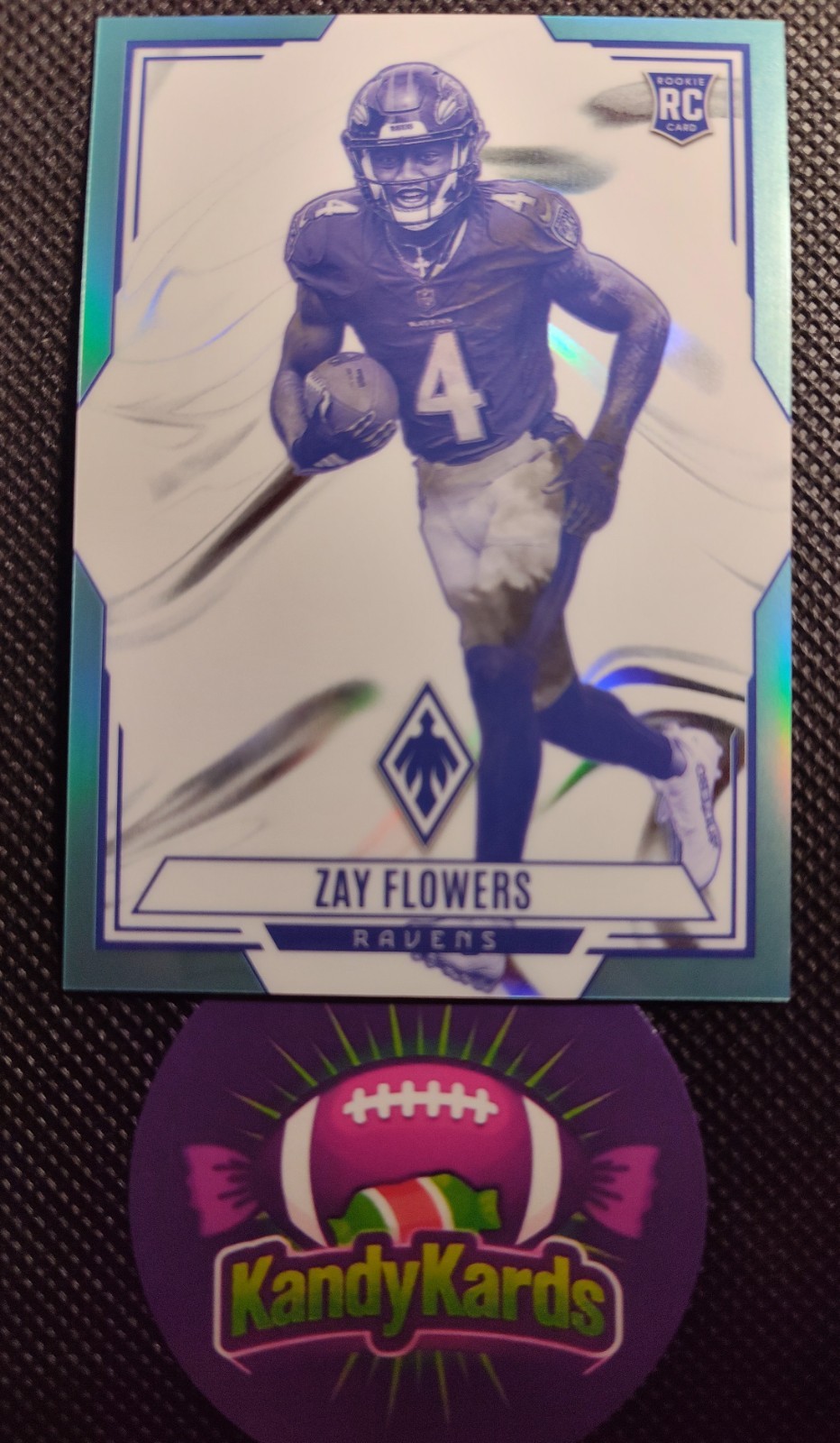Zay Flowers Rookie Card! Number 037 of 150! Teal Contours! 2023 Panini Phoenix!