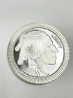 Liberty 1 Troy Ounce 1 oz .999 Fine Silver Buffalo Round Bullion - Round