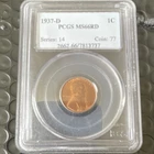 1937-D Lincoln Wheat Small Cent PCGS MS66RD Bronze Uncirculated Coin