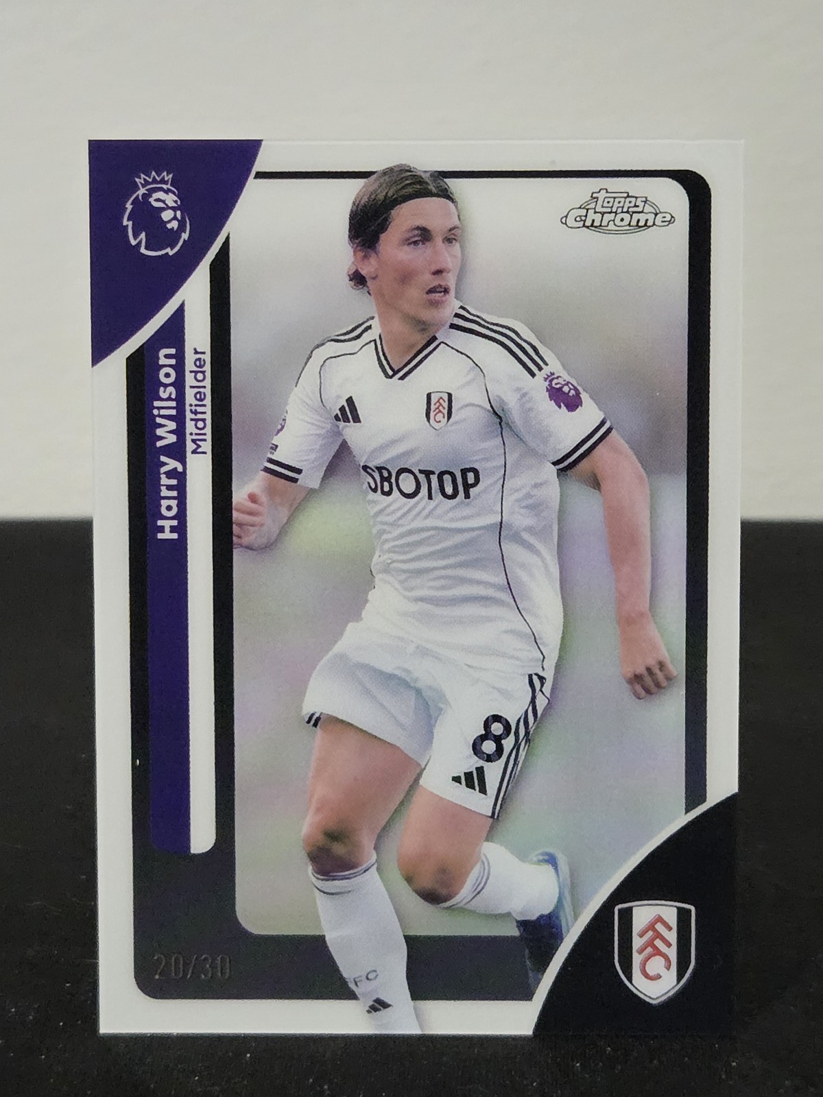Harry Wilson 2026 Topps Chrome Premier League #97 White Refractor #/30