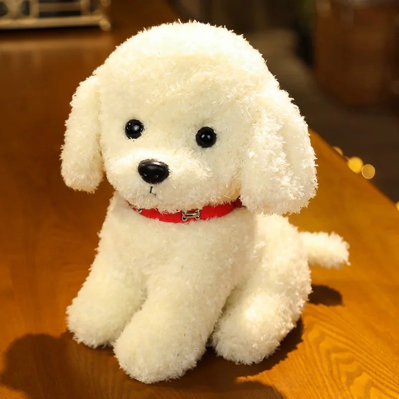 Dog Toy Realistic Puppy Stuffed Simulation Plush Teddy Poodle Lifelike Animal