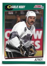 CHARLIE HUDDY 1991-92 SCORE ROOKIE TRADED CARD NEAR MINT CONDITION
