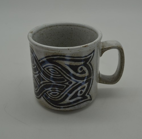Tazza vintage Dunoon ceramica nodo celtico design tradizionale scozzese grigio marrone - Foto 3 di 6