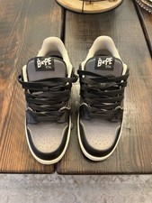 BAPE BAPE STA Men s Black/Gray Low-Top Lace-U...