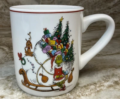 WILLIAMS-SONOMA Williams Sonoma The Grinch Who Stole Christmas Sleigh & Max Coffee Mug Whoville