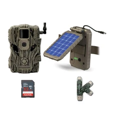 Stealth Cam Fusion X 26MP Trail Camera Verizon Solar Panel SD Card