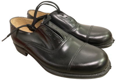 British Army Uniform Parade Shoes Oxford Toe Caps Black Leather