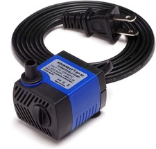 AQUANEAT Small Fountain Pump, 80 GPH Submersible Water Pump for 80GPH, Black