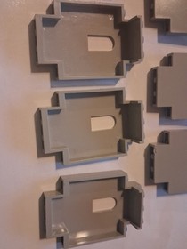 R Lego Lot 9 Old Light Gray Panel 2 x 5 x 6 4444 6080 6073 6074 6067 6077