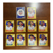 Panini FIFA World Cup 2026 Official Gold Sticker USA Lot of 10, includes Pulisic