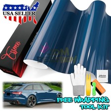Essmo Pet Super Gloss Azure Blue Car Vehicle Vinyl Wrap Decal Sheet Like Paint