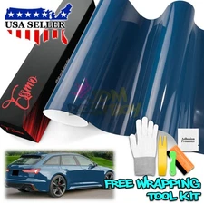 ESSMO PET Super Gloss Azure Blue Car Vehicle Vinyl Wrap Decal Sheet Like Paint