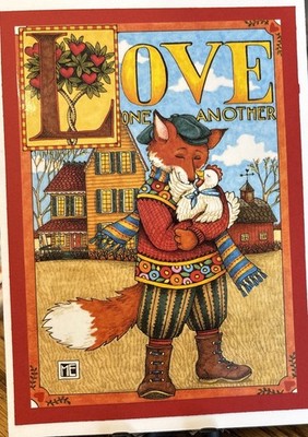 Mary Engelbreit Handmade Greeting Card-Love One Another 