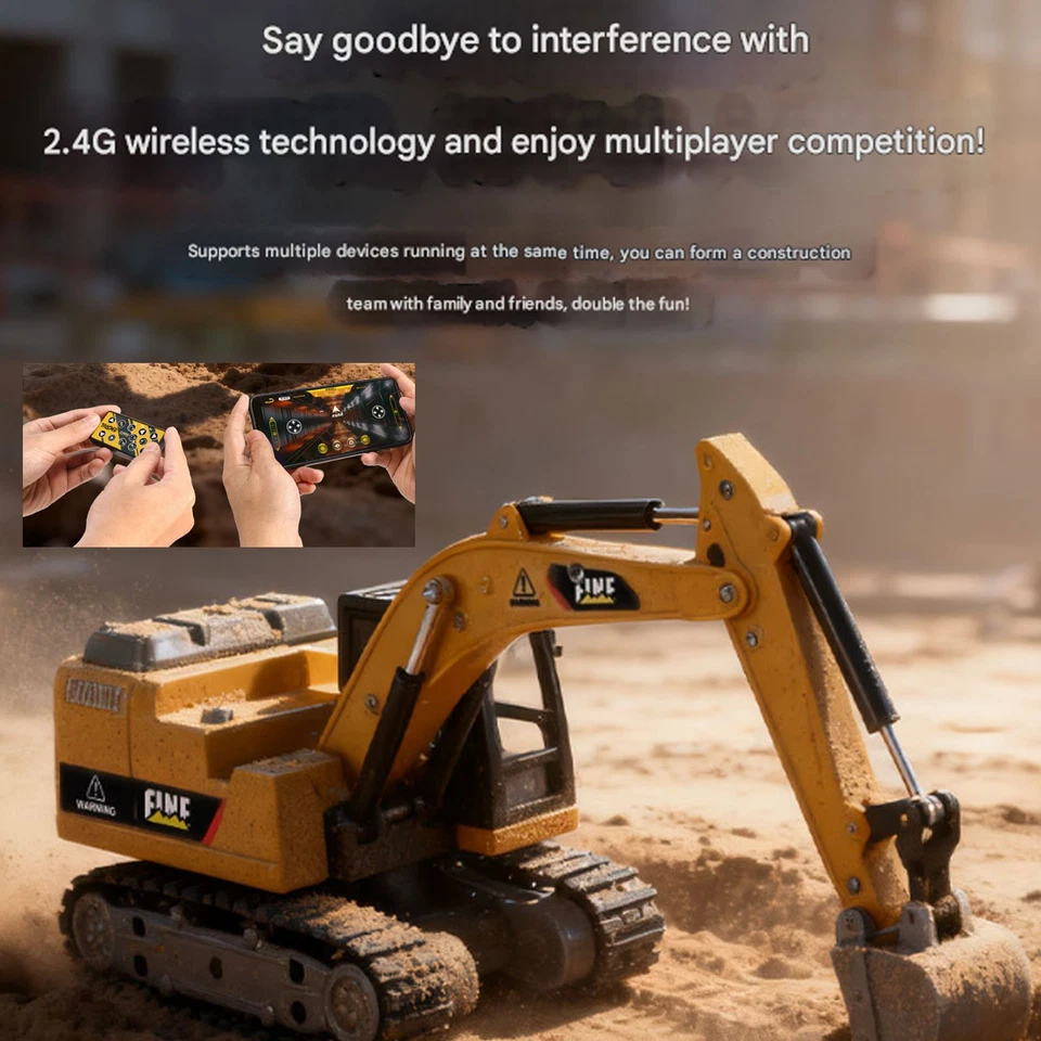 1:64 Scale Remote Control Mini Excavator - Full-Scale Model Engineel1 - Image 3 of 4