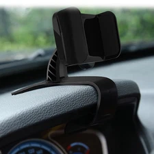 Car Phone Holder Adjustable Clip Clamp Dashboard Mount Stand Bracket Black