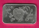 I LOVE YOU   .999 SILVER ART BAR