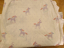Pottery Barn Kids "Purple Rainbow Unicorns" Twin Flat Sheet