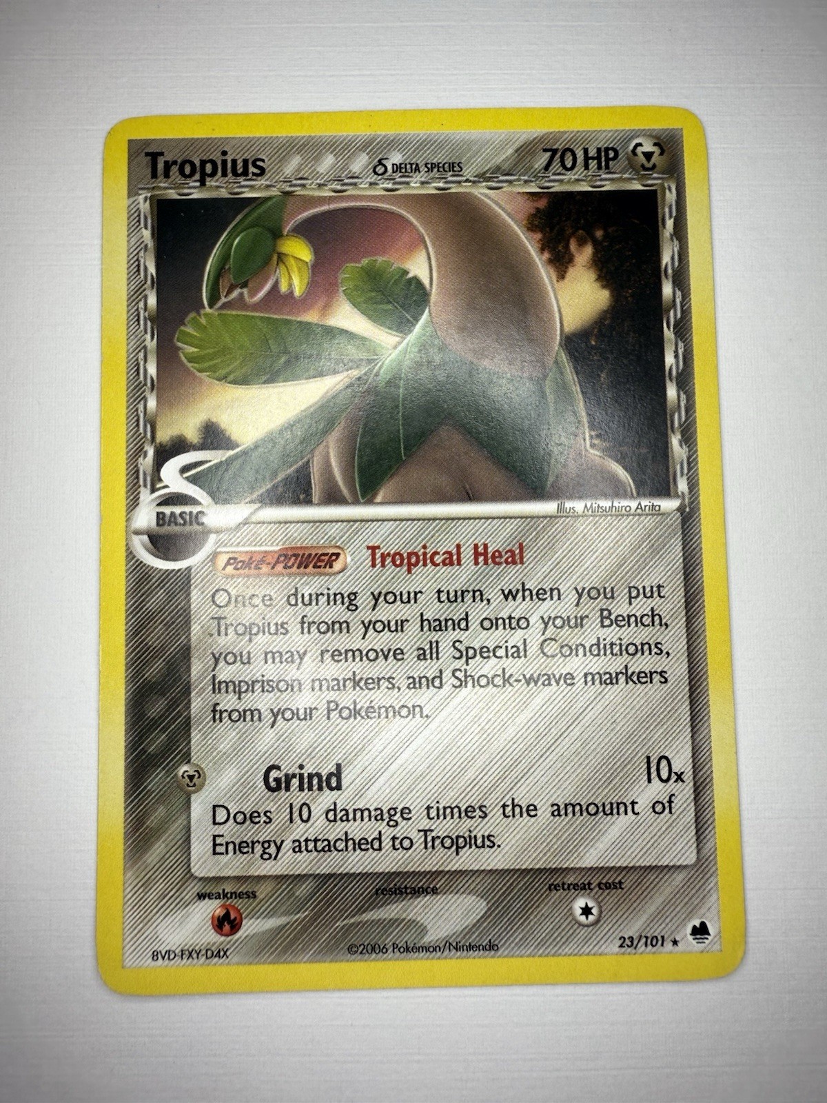 Tropius – Delta Species (δ) – 23/101 2006 Pokémon EX Dragon Frontiers Rare