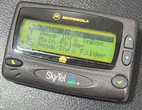 MOTOROLA SKYTEL SKY TEL VINTAGE BEEPER PAGER BLACK