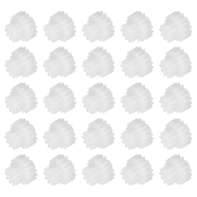 50Pcs Plastic Gears 16 Teeth Plastic Double Gears 16102BA for RC DIY Robot White