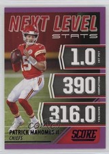 2021 Score Next Level Stats Purple Patrick Mahomes II #NL2 4jh