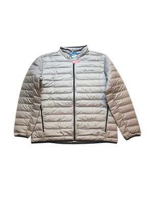 Mens Columbia Heritage Peak Goose 650 Down Jacket Heat Seal Sz XXL GRAY-NAVY