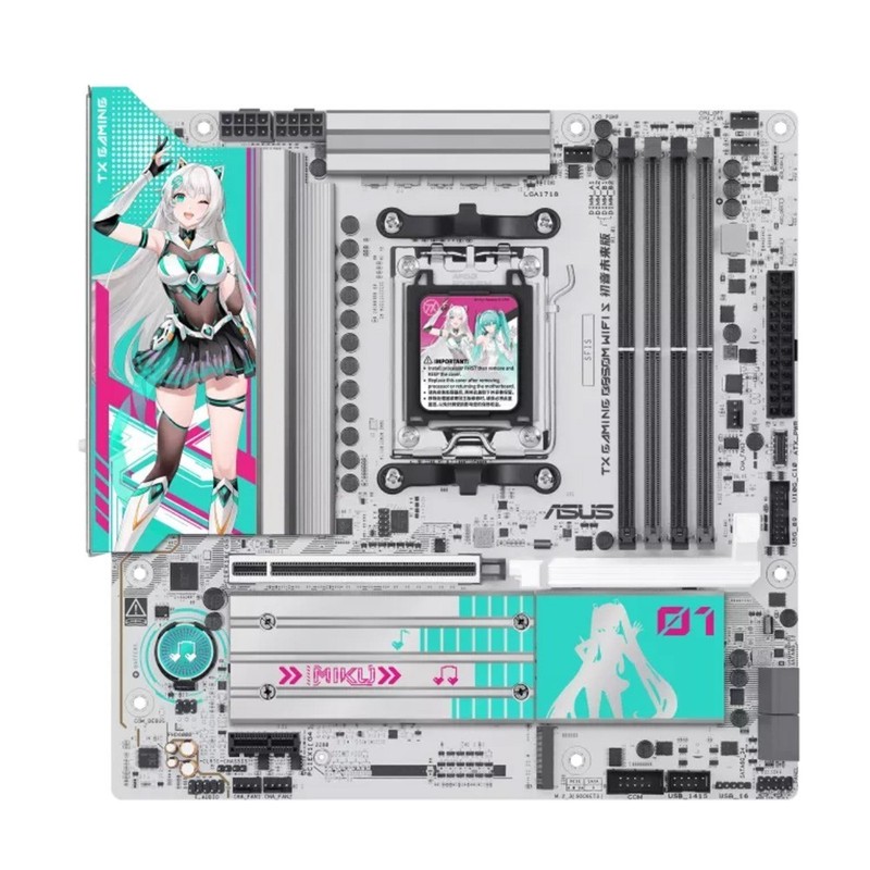 ASUS TX GAMING B850M WIFI S HATSUNE MIKU EDTION Socket AM5 CPU DDR5 Motherboard