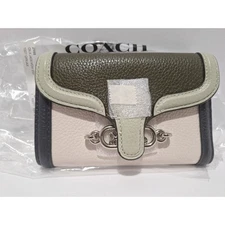 Coach Jade Medium Envelope Wallet 2988 Chalk Pale Green Multi NWT