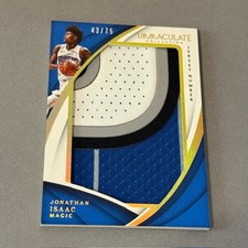 Jonathan Isaac Rookie RC Jersey Patch Logo /75 Player Worn 2017-18 Immaculate sp