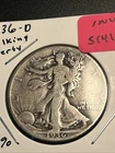 1936-D 50C Walking Liberty Half Dollar 90% Silver. Inv#S141