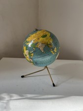 Globe terrestre mappemonde métal Cartes Tarides Paris vintage