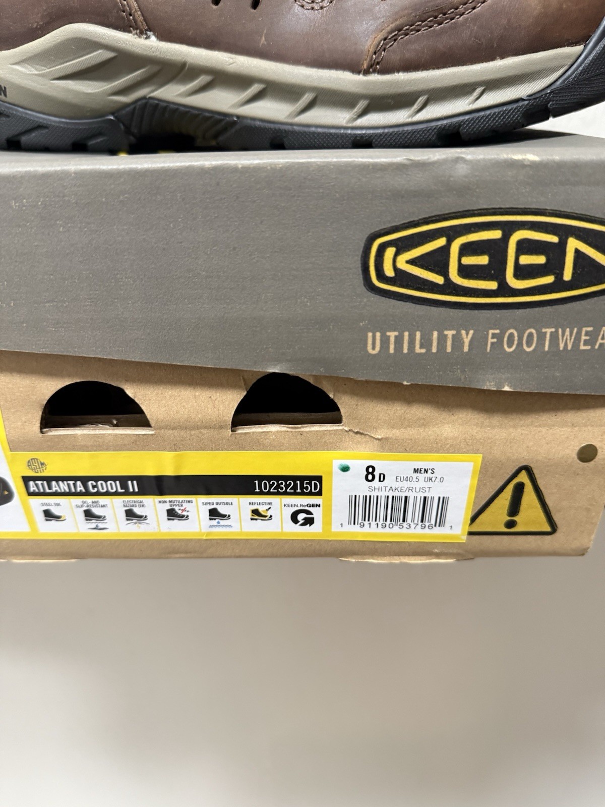 Scarpa da lavoro NUOVA KEEN Utility uomo taglia 8 D Atlanta Cool II punta acciaio 1023215