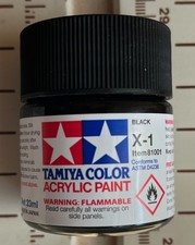 Tamiya Color Acrylic X-1 Black 23ml Bottle of Paint  81001
