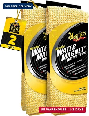 Meguiar's Microfiber Towel, Water Magnet, 2 Pack | Car Drying | Super Absorbent