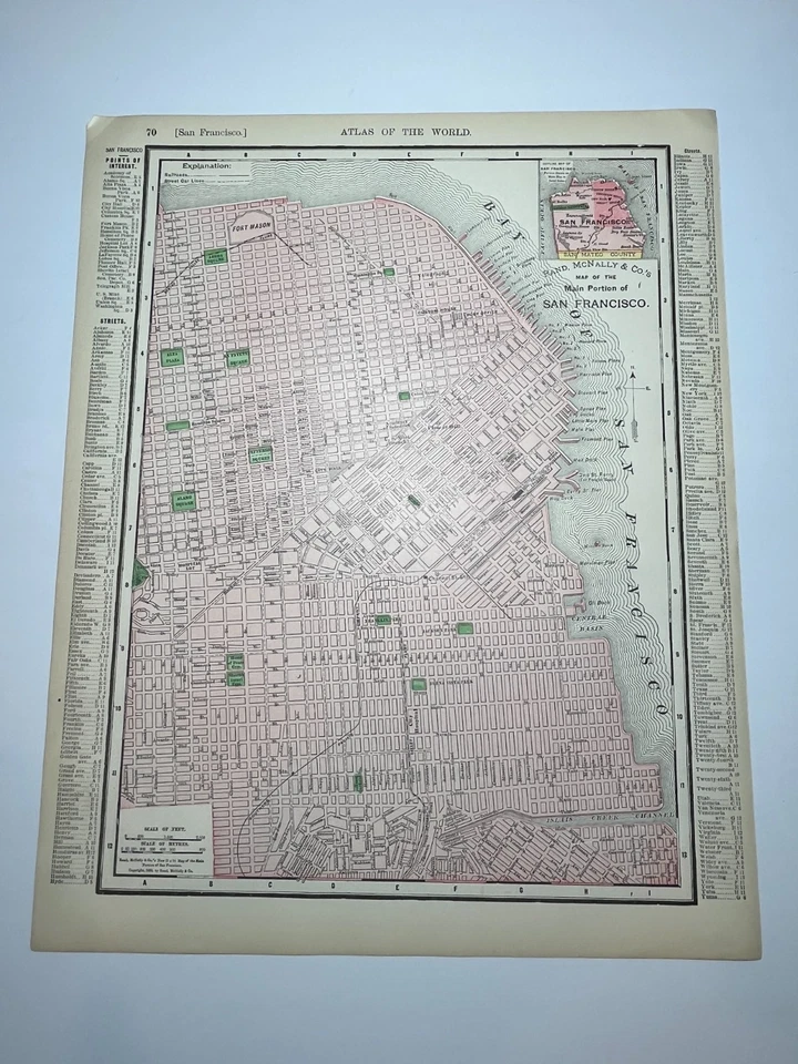 Mapa del Estado de California 1895/1901 fm 1902 Rand McNally Imperial Atlas VER DESCRIPCIÓN Foto 3 de 4