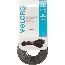 VELCRO brand 50Ct Blk Reusable Ties
