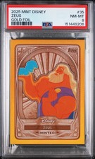 2025 TOPPS MINT DISNEY GOLD FOIL #35 ZEUS 30/50 PSA 8