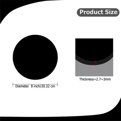 2 Pack Round Acrylic Sheet, 2.7~3mm Thick Acrylic Plastic Sheets Plexiglass B...