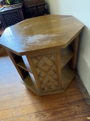 Broyhill Premier Diamond Head Mid Century Octagon Side End Table