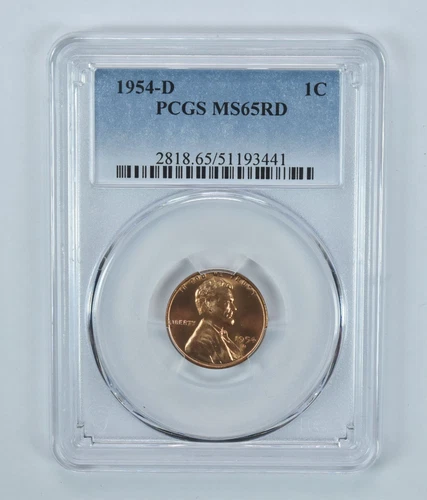 1954-D Lincoln Wheat Cent MS65 RD PCGS